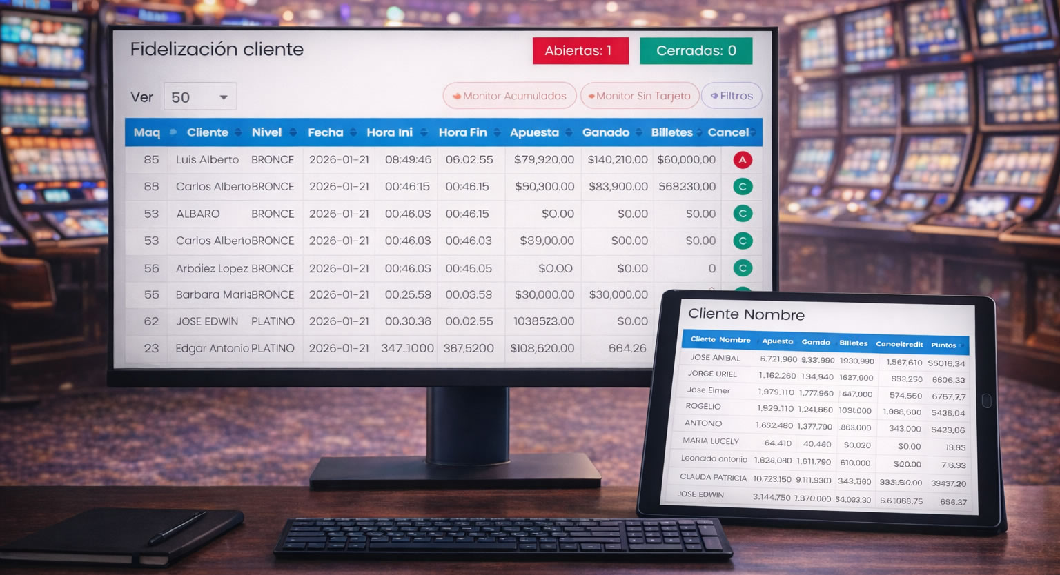 Player Tracking Interface